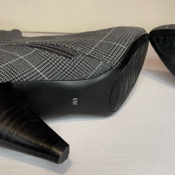 TALBOTS RUCHED SLOUCHED DRESS BOOTS SPARKLY SILVER/BLACK SIZE 6M - Picture 5 of 12